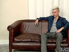 youthful light-haired gay Titus Snow wanks it like a pro