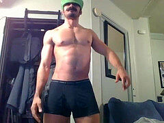 super hot hunk Disguised As Luigi showcases Off His Great Body & Cock