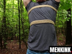 Colt Spence captures Brody Fox for outdoor rope bondage adventure