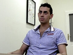 Dude with a hairy chest takes a facial after hot anal