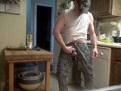 Horny mature lady enjoys anal toy play