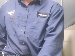 Tonguing another good-sized geyser in the douche at work