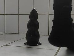Plug'n Dildo - Selffuck in bathroom