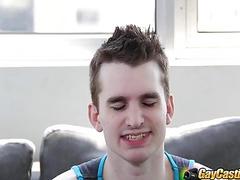 Adam Rhodes gets a pounding and cum on his face as part of his casting