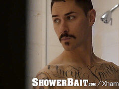 ShowerBait taut culo boink with Str8 Zak Bishop and Vincent