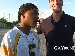 Outdoors fucking gay story with blowjob