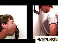 Straight gloryhole jock gets sucked off