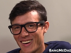 Anal slut twink barebacked by two daddies before cumming