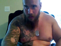 phat tatted guy with delicious cock giving milk by cam two