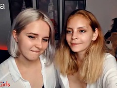 18 year old Russian girl gets her puffy nipples licked by a friend