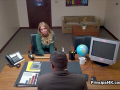 Stripper soccer MILF banged by principals big cock