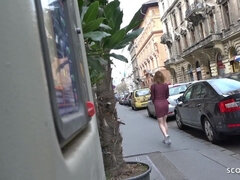 GERMAN SCOUT - CUTE GINGER TEENAGER TALK TO BANG AT STREET CASTING FOR CASH - Reality