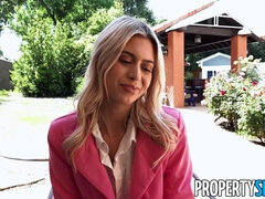 Jill Kassidy, the stunning blonde real estate agent, gets her tight pussy licked and takes a hot facial in PropertySex Art History Professor Bangs