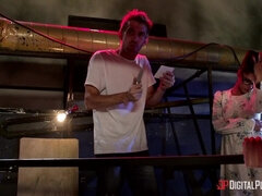 Amerikanisch, Schwarz, Europäisch, Würgen, Brille, Hotel, Kurzes haar, Socken