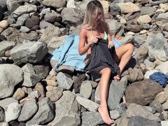 Aus dem arsch in den mund, Grosser arsch, Sperma im mund, Spermaladung, Masturbation, Im freien, Öffentlich, Flotter dreier