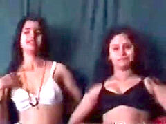 Telingana black Snake enjoys bang-out with 2 Fair North Indian Girls