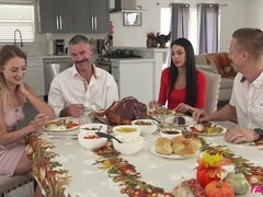 Family Swap Goes Wrong On Thanksgiving - Foursome Sex