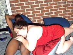 Amerikanisch, Wohlbeleibte schöne frauen, Grosser schwanz, Schwarz, Blasen, Extrem