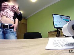 Loan4k. girl passes rectal audition well and eventually gets a credit