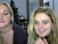 Two cute girls first time on webcam