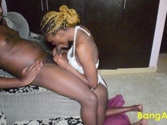 Afrikanisch, Grosser schwanz, Schwarz, Britisch, Besamung, Spermaladung, Muschi, Titten