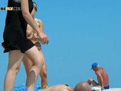 Nude beach girls naked in public