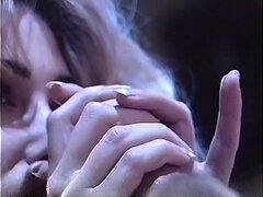 Vintage brunettes with big tits give a wild threesome with blowjobs