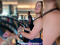 utter SCENE TEEN Kenzie Madison twerks at Gym and Gets pounded