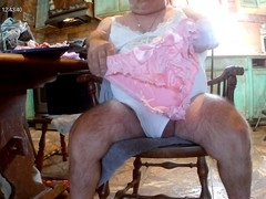 Hairy man enjoys cum eating, golden shower, and indulging in his own load