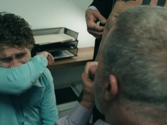 Rock-hard Three way With Stepfather At Work - DisruptiveFilms