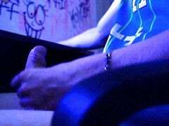 masturbating while the girl went to the store