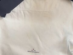 Cum on new white Tommy Hilfiger Hoodie