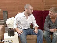 short haired married guy 69ing with a fag