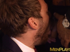 Classy stud sucks dick and spreads asscheeks for anal fuck