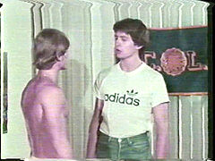 Gay retro, gay college dorm, retro