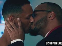 DisruptiveMovie.com - Subjugated AJ Sloan takes dom Dillon's hefty black chisel