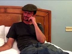 Straight guy circle jerking and getting his ass fucked