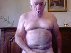 Grandpa ejaculates on webcam