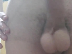 Pulling my Tastey Jizz-Shotgun up and down Making it Larger around 7 Inch