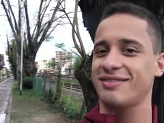 Amateur latino twink sucks cock for cum