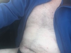 Amateur gay guy shows off his shaved ass in public while cruising outdoors