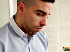 Josh let Rocco suck his dick and fucks him anal bareback