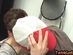 Spanish twunk in uniform gets his tight ass drilled at work by his boyfriend