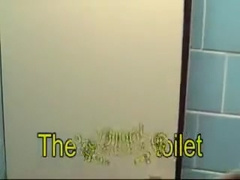 Bareback twink bathroom sex