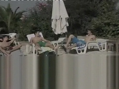No Strings Attached Bareback Threesome At The Pool