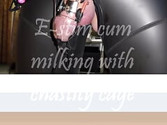 Electro sperm milking with chastity belt