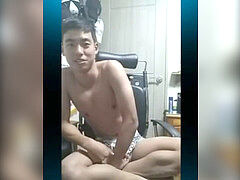 Sexy Korean guy gets naughty on Skype