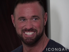 Inked hunk Michael Roman fucking ass after blowjob