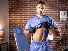 Threesome doctor anal fucking scene in HD