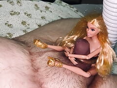 Barbie Doll Hugging My Little Cock